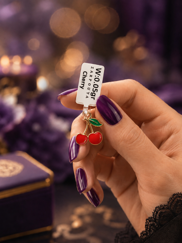 آویز گردنی پلاک طرح گیلاس ۰.۰۵ گرم