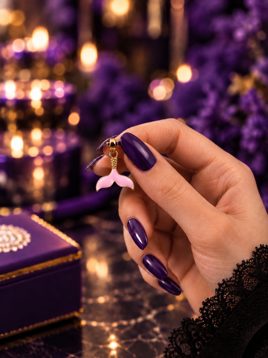 آویز گردنی پلاک طرح دم وال ۴۰ سوتی