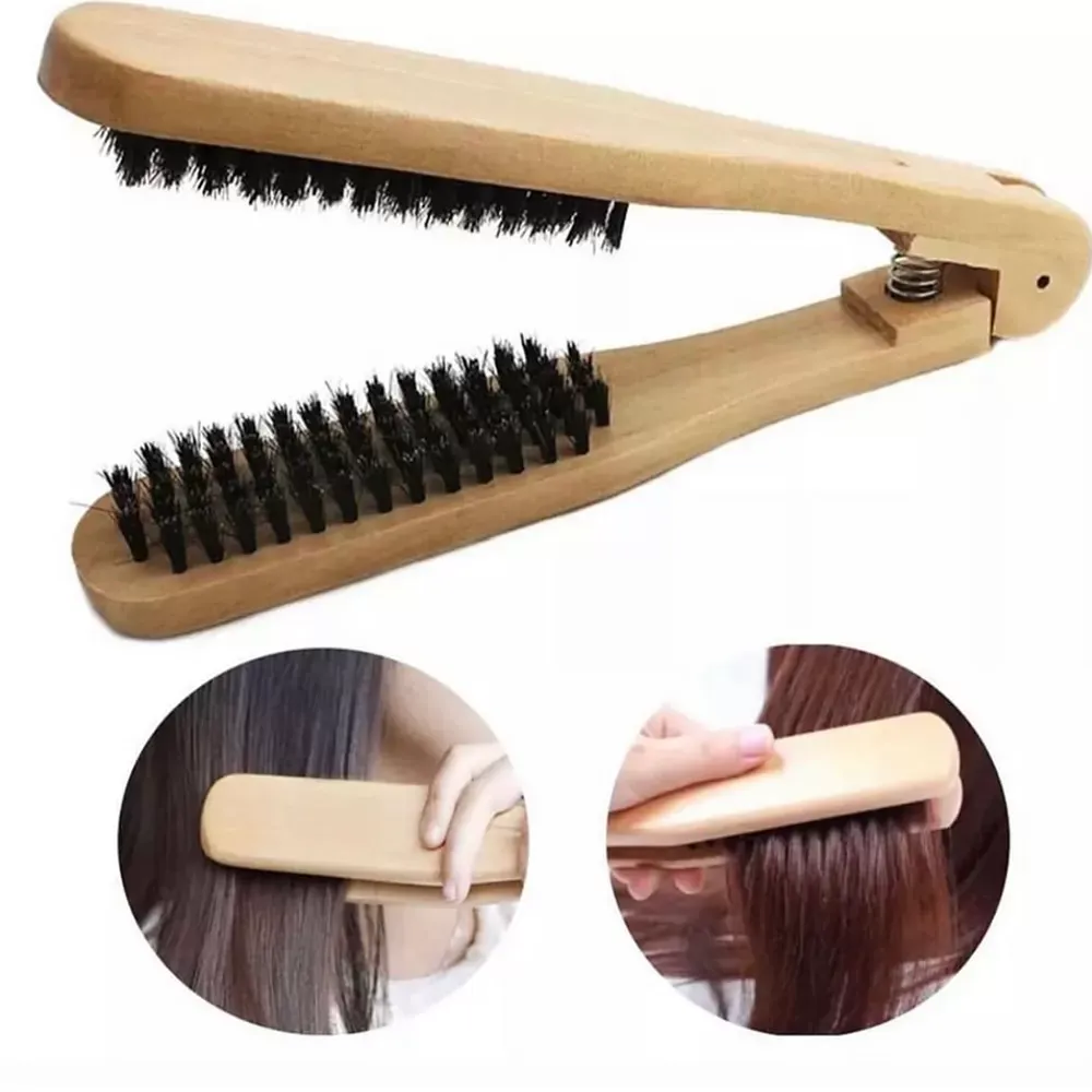 برس چوبی دوطرفه کراتین مو